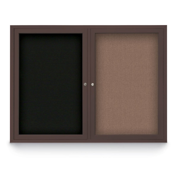 Corkboard, Rubber /Bronze, 18" x 24"
